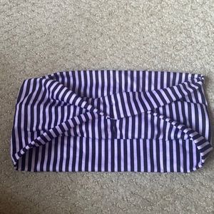 Pink and black stripped The Be Brand headband